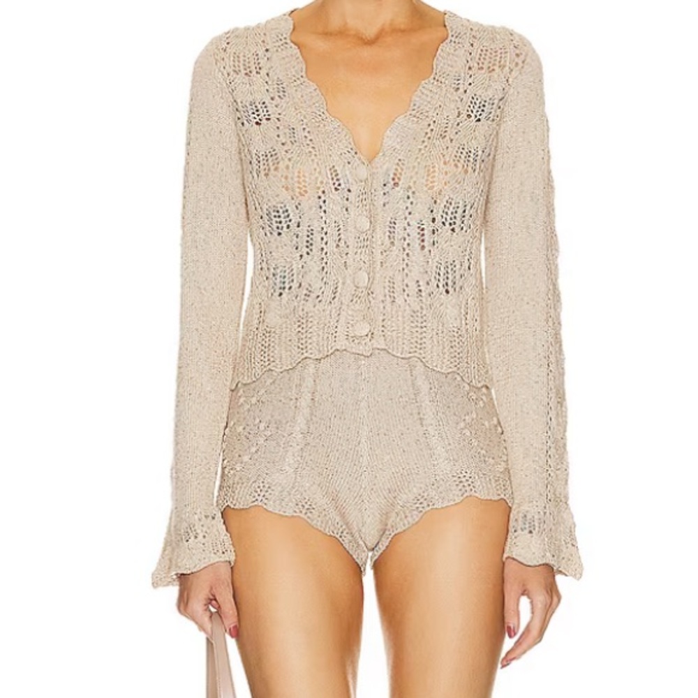 NWT loveshackfancy lavette cardigan xs